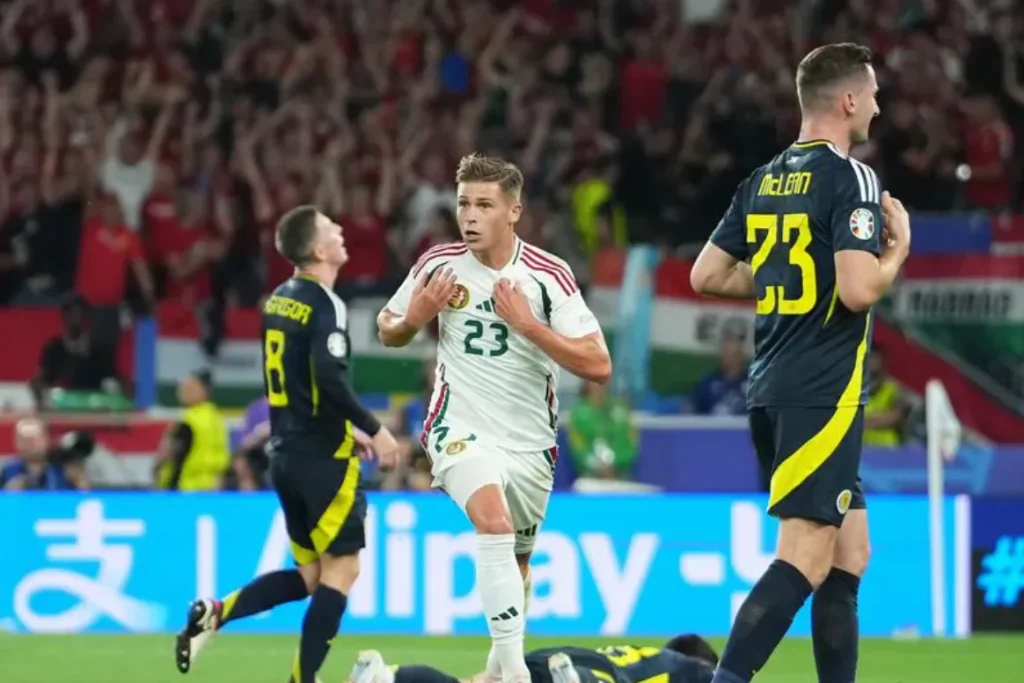 Euro 2024 : Jerman Tak Terkalahkan, Hungaria Masuk Daftar Tunggu Foto : Gol Kevin Csoboth pada menit 100 ke gawang Skotlandia menghidupkan peluang Hungaria di Euro 2024 (c)uefa.com