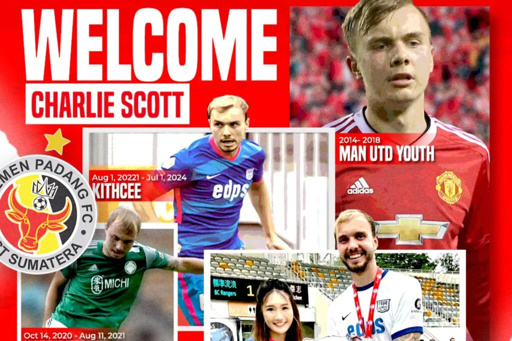 Bursa Transfer Liga 1 : Semen Padang FC Kenalkan 3 Pemain Asing Sekaligus, Satu Alumni MU Grafis : profil singkat Charlie Scott (c)IGsemenpadangfc