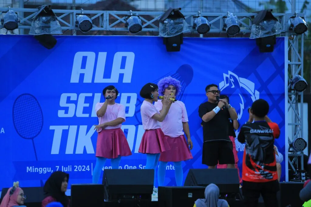 Nenjap One Sport Center Bikin Geger Kepanjen, Sukses Gelar Event Sportainment MC kondang Malang Oneng Sugiarta yang hadir dalam acara di Nenjap One Sport Center. (C) nenjap one