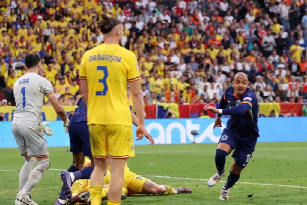 Euro 2024 : Statistik Dan Hasil Pertandingan Babak 16 Besar Foto : Donyell Malen menentukan kemenangan Belanda atas Rumania di Euro 2024 (c)uefa.com