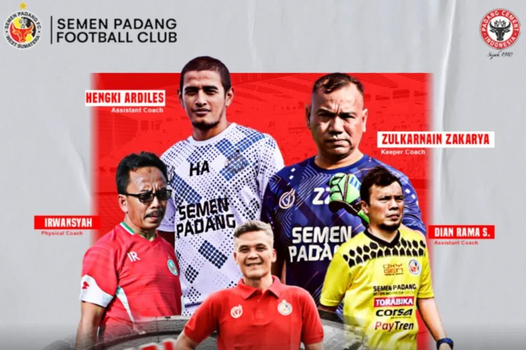 Bursa Transfer Liga 1 : Percaya Pelatih Lokal, Semen Padang Rekrut Pilar Baru Foto : staf kepelatihan SPFC di Liga 1 (c)semenpadangfc.co.id
