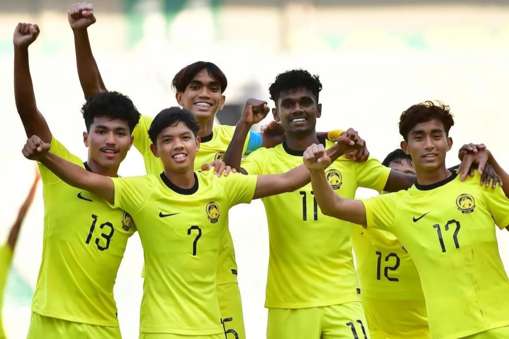 Menang Adu Penalti, Australia Raih Peringkat Tiga ASEAN Cup U-19 Foto : selebrasi gol Malaysia saat melawan Thailand (c)IGfamalaysia