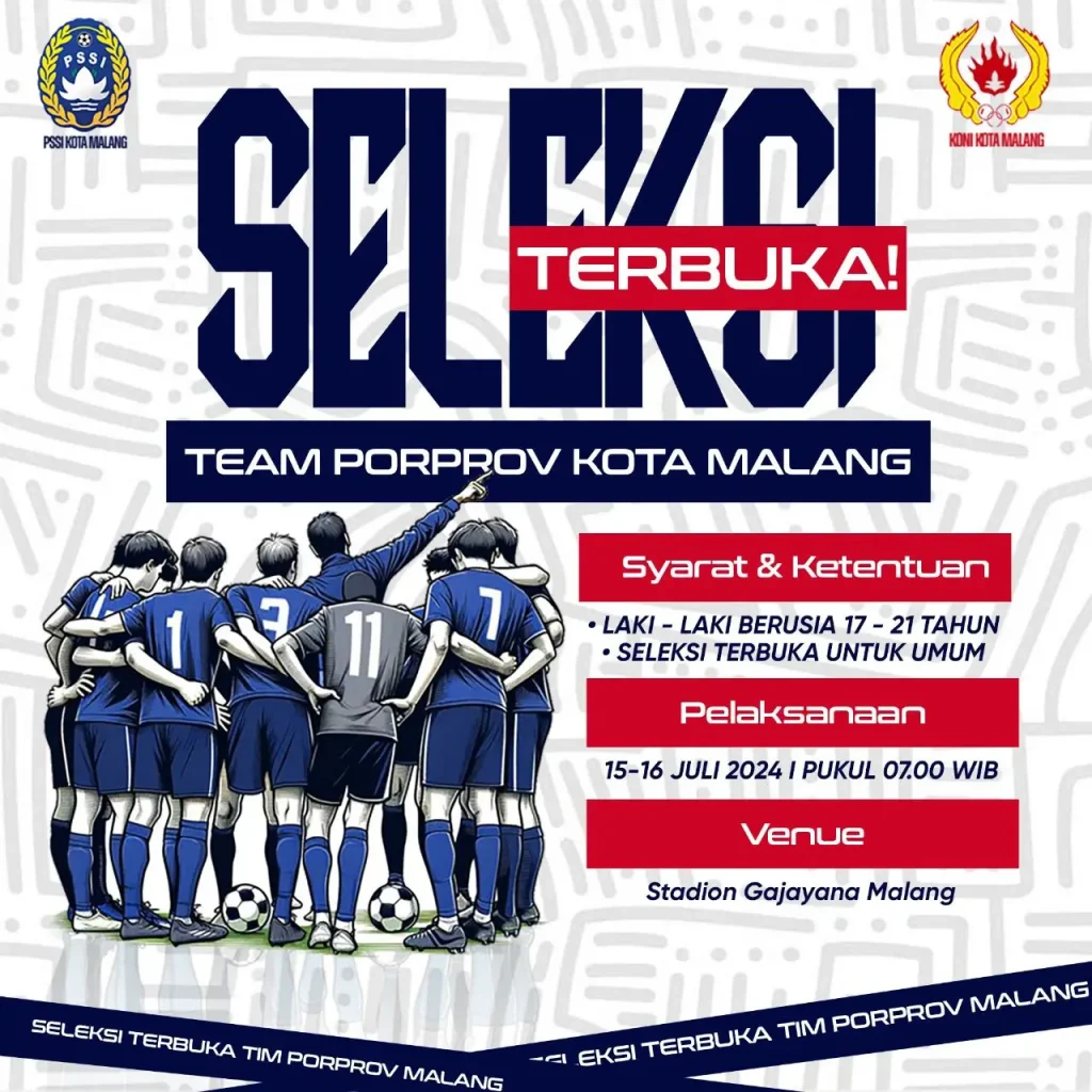 Persiapan Lebih Awal,Kota Malang Target Perbaiki Peringkat di Porprov Jatim 2025 Info seleksi porprov Kota Malang. (C) askot malang