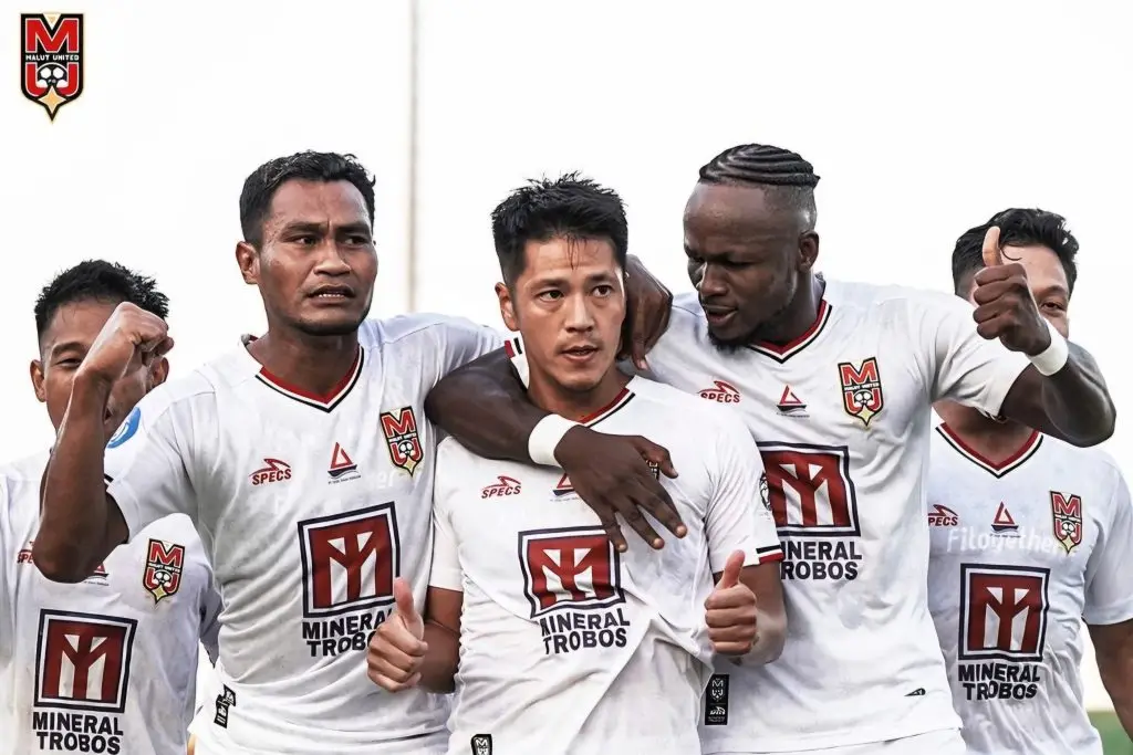 Dinilai Fair, Wasit Madura United Kontra Malut United Tuai Apresiasi Foto : selebrasi gol Malut United di Liga 1 (c)IGmalutunited
