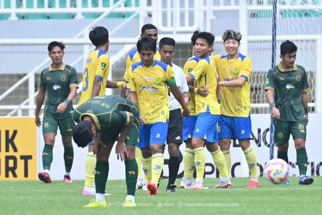 Review Pekan 7 Liga 2: Nusantara Dan Tim Non Unggulan Tebar Kejutan Foto : para pemain Persikota saat meraih gol kemenangan (c)ligaindonesiabaru.com