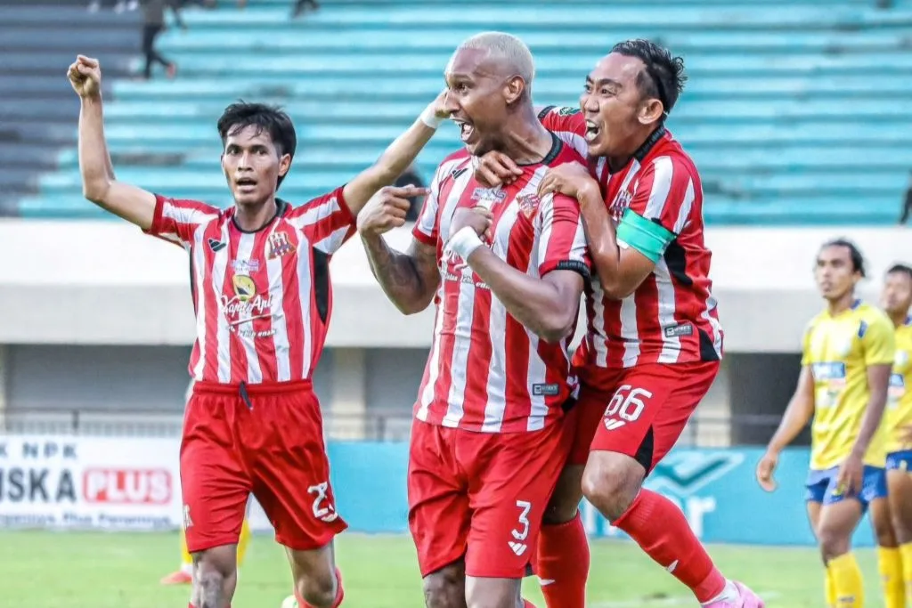 Deltras Tangguh, Striker Persela Melejit Foto : selebrasi gol Rendi Irwan dkk (c)IGdeltras.official