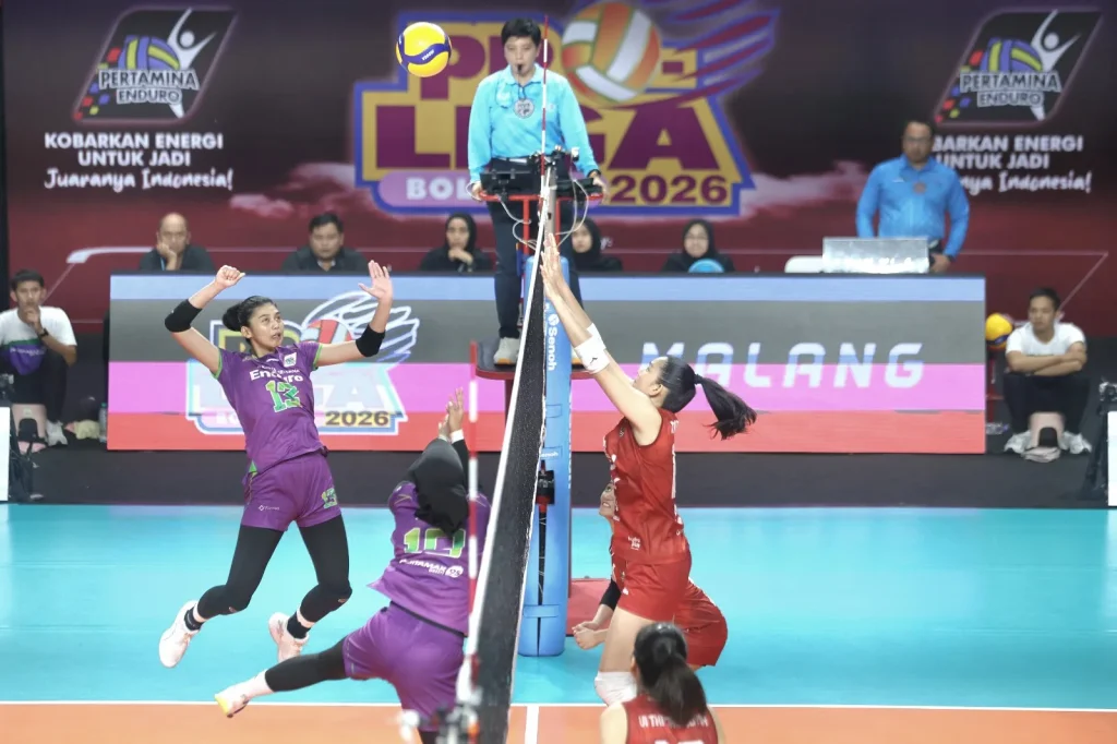 Berikut Jadwal Final Four Proliga Di Surabaya Foto : Jakarta Pertamina Enduro tampil maksimal dalam perebutan gelar juara (c)PBVSI